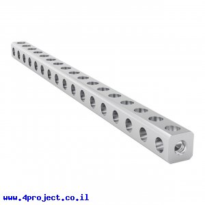 פס מחורר מעוגל מאלומיניום goBILDA סדרה 1119 - אורך 136 מ"מ, 17 חורים