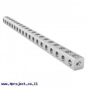 פס מחורר מעוגל מאלומיניום goBILDA סדרה 1119 - אורך 152 מ"מ, 19 חורים