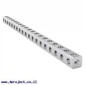 פס מחורר מעוגל מאלומיניום goBILDA סדרה 1119 - אורך 152 מ"מ, 19 חורים
