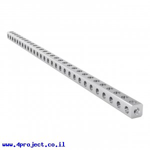 פס מחורר מעוגל מאלומיניום goBILDA סדרה 1119 - אורך 232 מ"מ, 29 חורים
