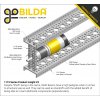 פס מחורר מעוגל מאלומיניום goBILDA סדרה 1119 - אורך 328 מ"מ, 41 חורים