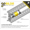 פס מחורר מעוגל מאלומיניום goBILDA סדרה 1119 - ערכה של 17 גדלים