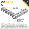 פס מחורר מעוגל מאלומיניום goBILDA סדרה 1119 - ערכה של 17 גדלים