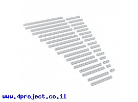 תמונה של מוצר פס מחורר מעוגל מאלומיניום goBILDA סדרה 1119 - ערכה של 17 גדלים