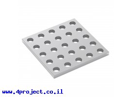 תמונה של מוצר לוח מחורר 8x8, מידות 40x40 מ"מ, 5x5 חורים, אלומיניום