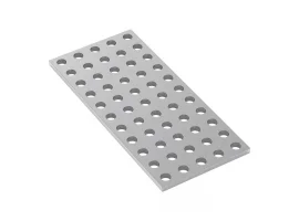 תמונה של מוצר לוח מחורר 8x8, מידות 40x88 מ"מ, 5x11 חורים, אלומיניום