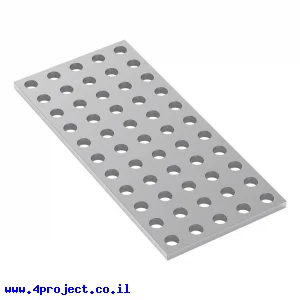 לוח מחורר 8x8, מידות 40x88 מ"מ, 5x11 חורים, אלומיניום
