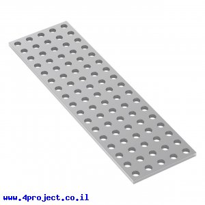 לוח מחורר 8x8, מידות 40x136 מ"מ, 5x17 חורים, אלומיניום