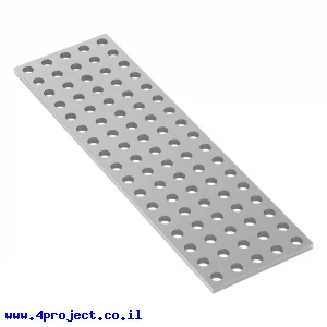 לוח מחורר 8x8, מידות 40x136 מ"מ, 5x17 חורים, אלומיניום