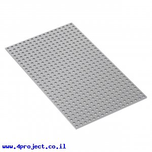 לוח מחורר 8x8, מידות 136x232 מ"מ, 17x29 חורים, אלומיניום