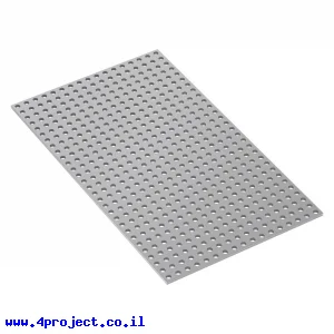 לוח מחורר 8x8, מידות 136x232 מ"מ, 17x29 חורים, אלומיניום
