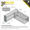לוח מחורר 8x8, מידות 24x56 מ"מ, 3x7 חורים, פלדה - 2 יחידות