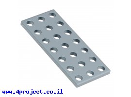 תמונה של מוצר לוח מחורר 8x8, מידות 24x56 מ"מ, 3x7 חורים, פלדה - 2 יחידות