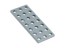 תמונה של מוצר לוח מחורר 8x8, מידות 24x56 מ"מ, 3x7 חורים, פלדה - 2 יחידות