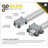 לוח מחורר 8x8, מידות 40x56 מ"מ, 5x7 חורים, פלדה - 2 יחידות