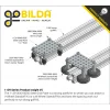 לוח מחורר 8x8, מידות 40x56 מ"מ, 5x7 חורים, פלדה - 2 יחידות