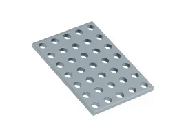 תמונה של מוצר לוח מחורר 8x8, מידות 40x56 מ"מ, 5x7 חורים, פלדה - 2 יחידות