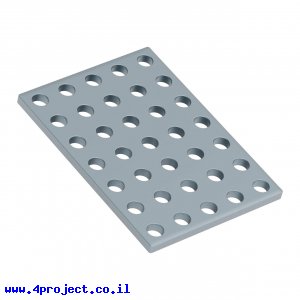 לוח מחורר 8x8, מידות 40x56 מ"מ, 5x7 חורים, פלדה - 2 יחידות