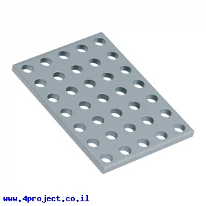לוח מחורר 8x8, מידות 40x56 מ"מ, 5x7 חורים, פלדה - 2 יחידות