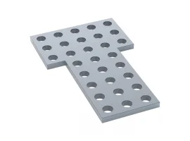 תמונה של מוצר לוח מחורר 8x8, צורת L דגם 2-1, פלדה - 2 יחידות