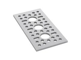 תמונה של מוצר לוח מחורר תבנית goBILDA,  מידות 48x96 מ"מ, 1x3 חורים, אלומיניום