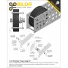 לוח מחורר תבנית goBILDA,  מידות 96x432 מ"מ, 3x17 חורים, אלומיניום