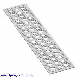 לוח מחורר תבנית goBILDA,  מידות 96x432 מ"מ, 3x17 חורים, אלומיניום