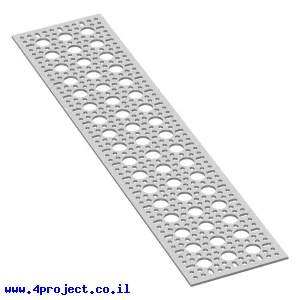 לוח מחורר תבנית goBILDA,  מידות 96x432 מ"מ, 3x17 חורים, אלומיניום