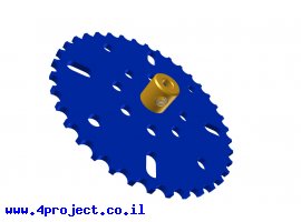 תמונה של מוצר גלגל שיניים לשרשרת 6x2.8 מ"מ - 37 שיניים