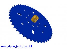 תמונה של מוצר גלגל שיניים לשרשרת 6x2.8 מ"מ - 46 שיניים