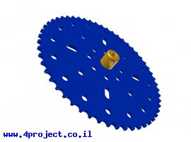 תמונה של מוצר גלגל שיניים לשרשרת 6x2.8 מ"מ - 53 שיניים
