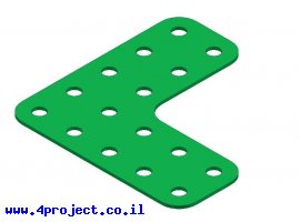 תמונה של מוצר קורה שטוחה - זווית 5x5 חורים