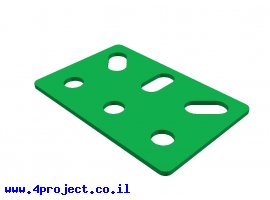 תמונה של מוצר תומך מלבני 3x2 חורים ירוק