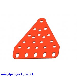 תומך גלגלי שיניים משולש 23 חורים - שטוח