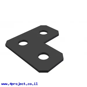 חיבור זוית 90 מעלות 2x2 חורים - פינות חתוכות