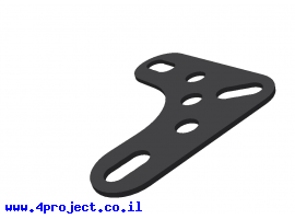 תמונה של מוצר תומך זוית 3x3 חורים שחור