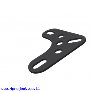 תומך זוית 3x3 חורים שחור