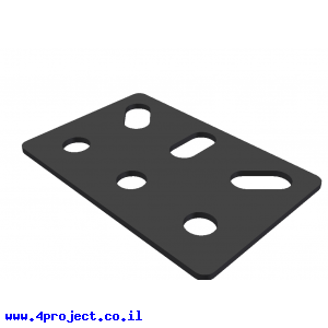 תומך מלבני 3x2 חורים שחור