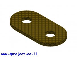 תמונה של מוצר פס מחורר מבודד - 2 חורים