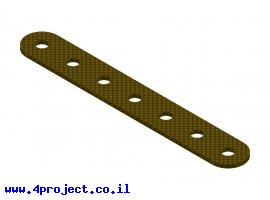 תמונה של מוצר פס מחורר מבודד - 7 חורים