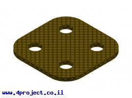 תמונה של מוצר פלטה שטוחה מבודדת 2x2