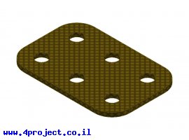 תמונה של מוצר פלטה שטוחה מבודדת 2x3
