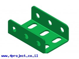 תמונה של מוצר קורת זווית "U" כפול באורך 3 חורים