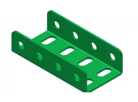 תמונה של מוצר קורת זווית "U" כפול באורך 4 חורים