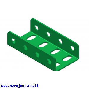 קורת זווית "U" כפול באורך 4 חורים