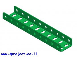 תמונה של מוצר קורת זווית "U" כפול באורך 10 חורים