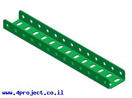 תמונה של מוצר קורת זווית "U" כפול באורך 13 חורים