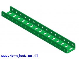תמונה של מוצר קורת זווית "U" כפול באורך 15 חורים