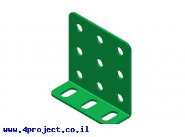 תמונה של מוצר קורת זווית "L" כפול באורך 3 חורים