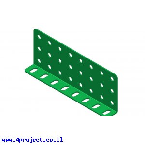 קורת זווית "L" כפול באורך 8 חורים